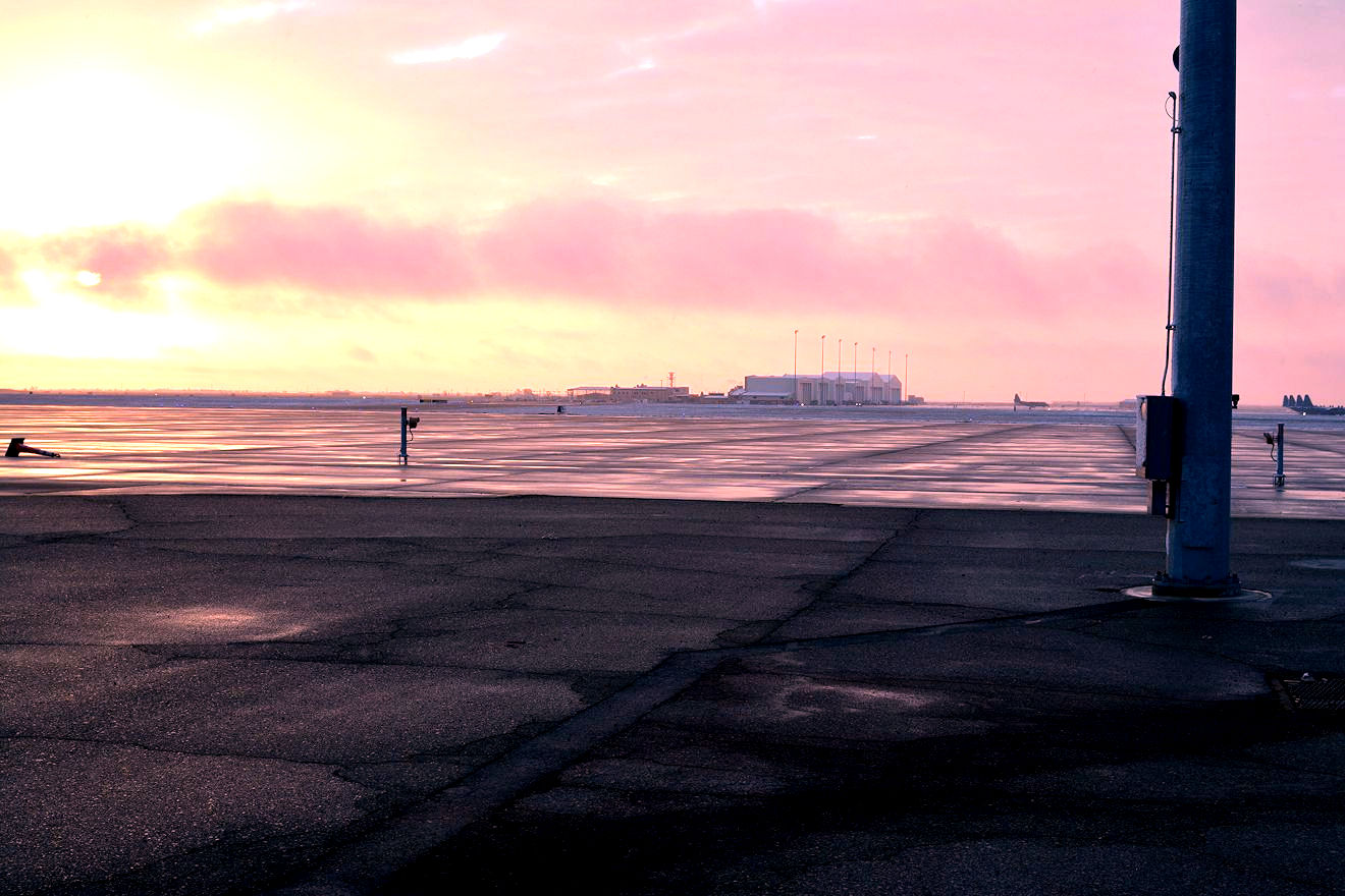 Early morning, flight line, Cannon Air Force Base