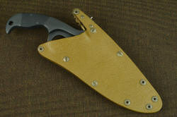 "Chronos" in locking sheath, all in coyote tan sheath to match modern tactical gear