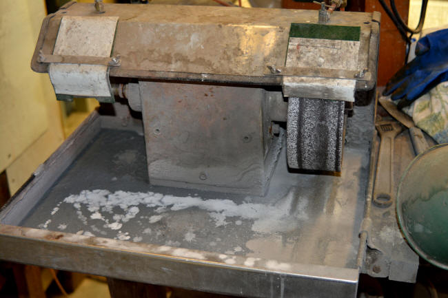 Lapidary grinder/sander/finisher, stainless steel