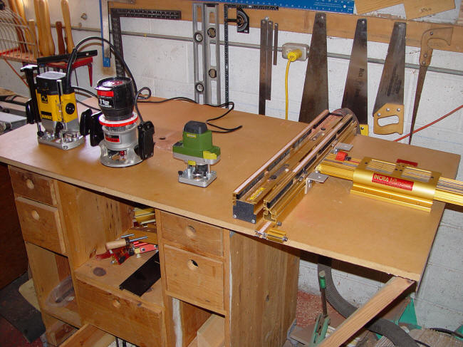 Wood routers used in the studio