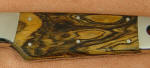 Bocote Knife Handle, Nickel silver