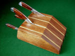 Knife block, lauan with poplar spacers