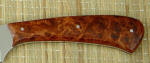 Stabilized Redwood burl custom knife handle